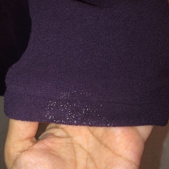 Eddie Bauer L Purple Gray Polartec Quarter Zip Fleece Sweatshirt - Picture 9 of 9